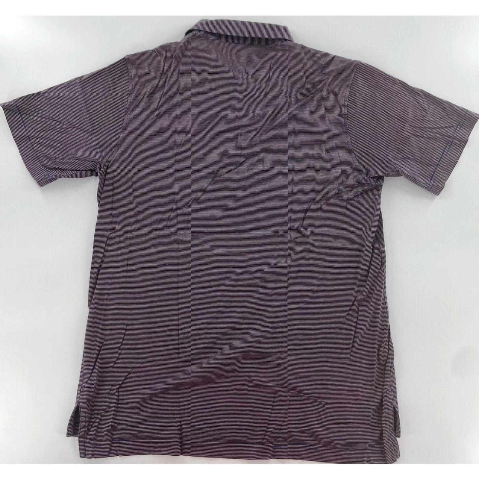 Peter Millar VINTAGE Peter Millar Polo Shirt Adult Medium Purple Striped Cotton Golf Logo Eagle 90s Mens Size US M / EU 48-50 / 2 - 2 Thumbnail