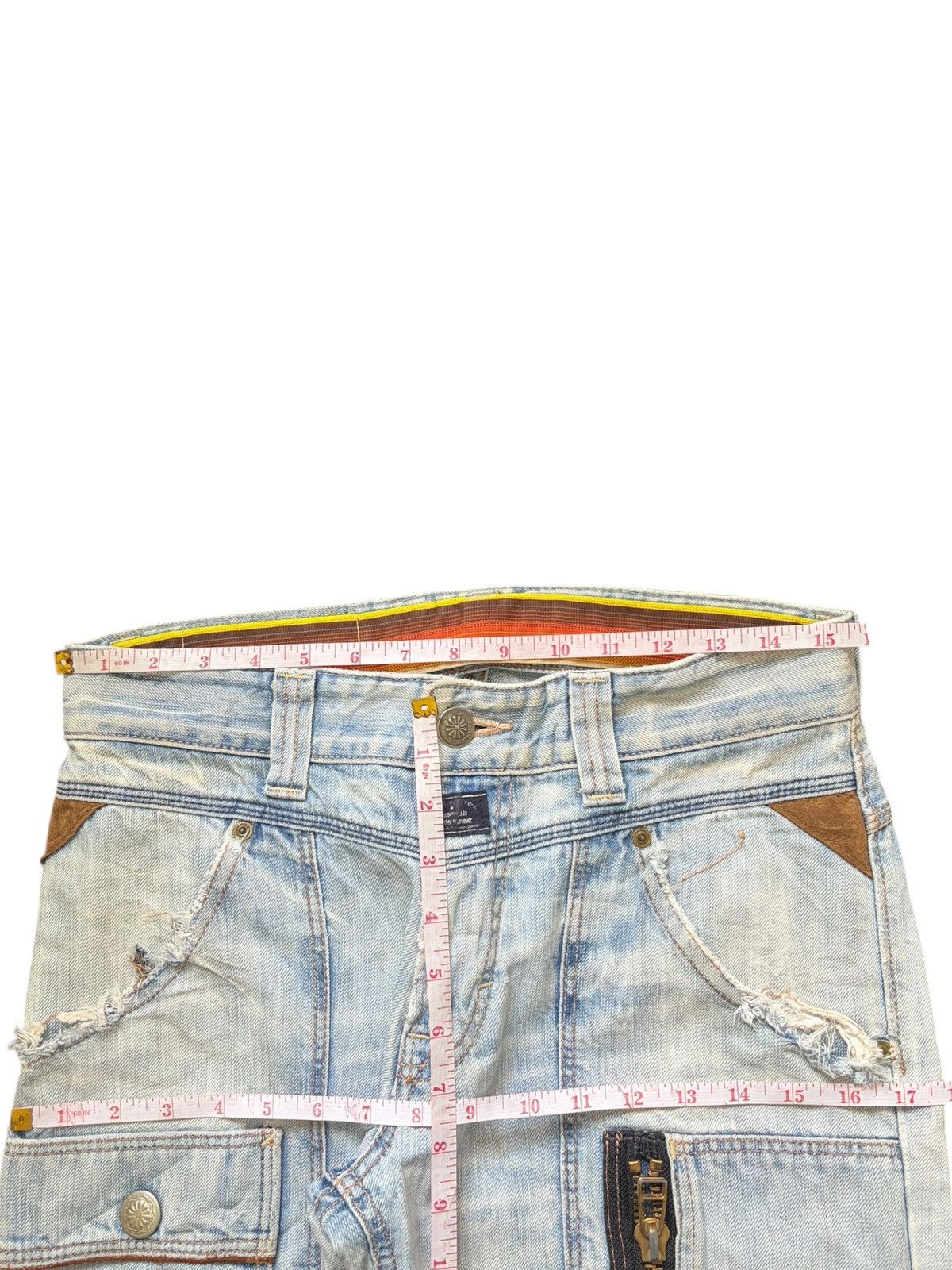 Edwin Vintage Edwin Blue Trip Faded Wash Cargo Distressed Jeans Size US 31 - 6 Thumbnail