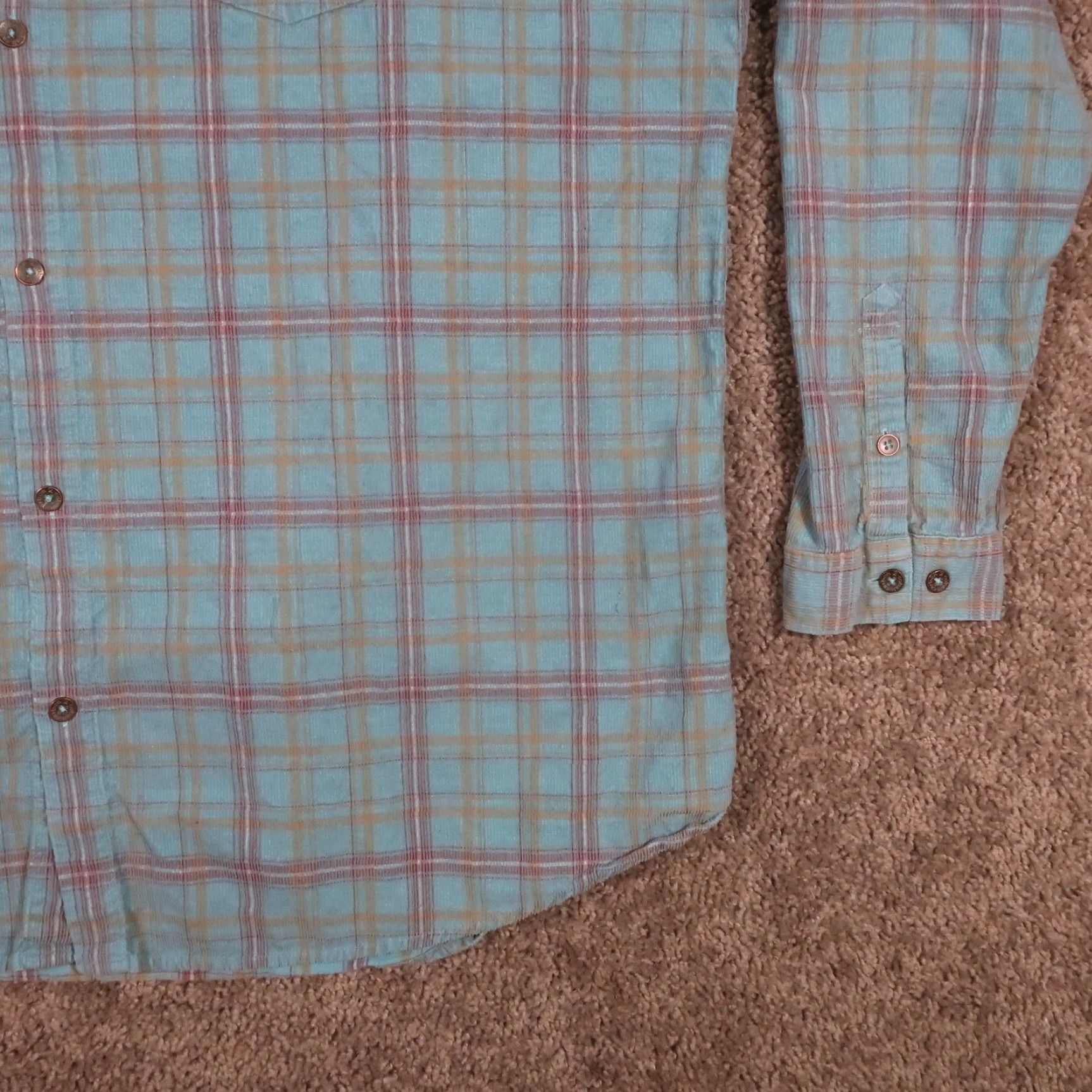 Carbon2Cobalt VINTAGE Carbon 2 Cobalt Corduroy Shirt Mens 2XL Button Front Teal Aztec EUC Size US XXL / EU 58 / 5 - 6 Thumbnail