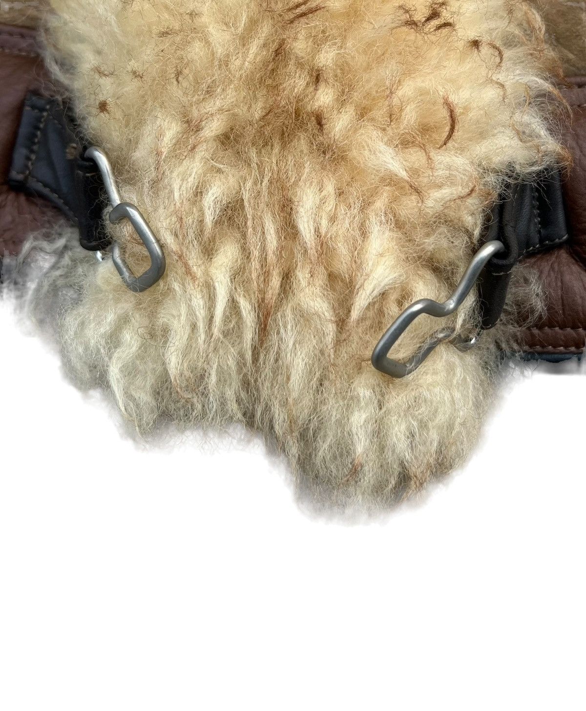 Vintage RARE! VTG Sheepskin Shearling Patina Leather Hoodie Jacket Size US S / EU 44-46 / 1 - 14 Thumbnail