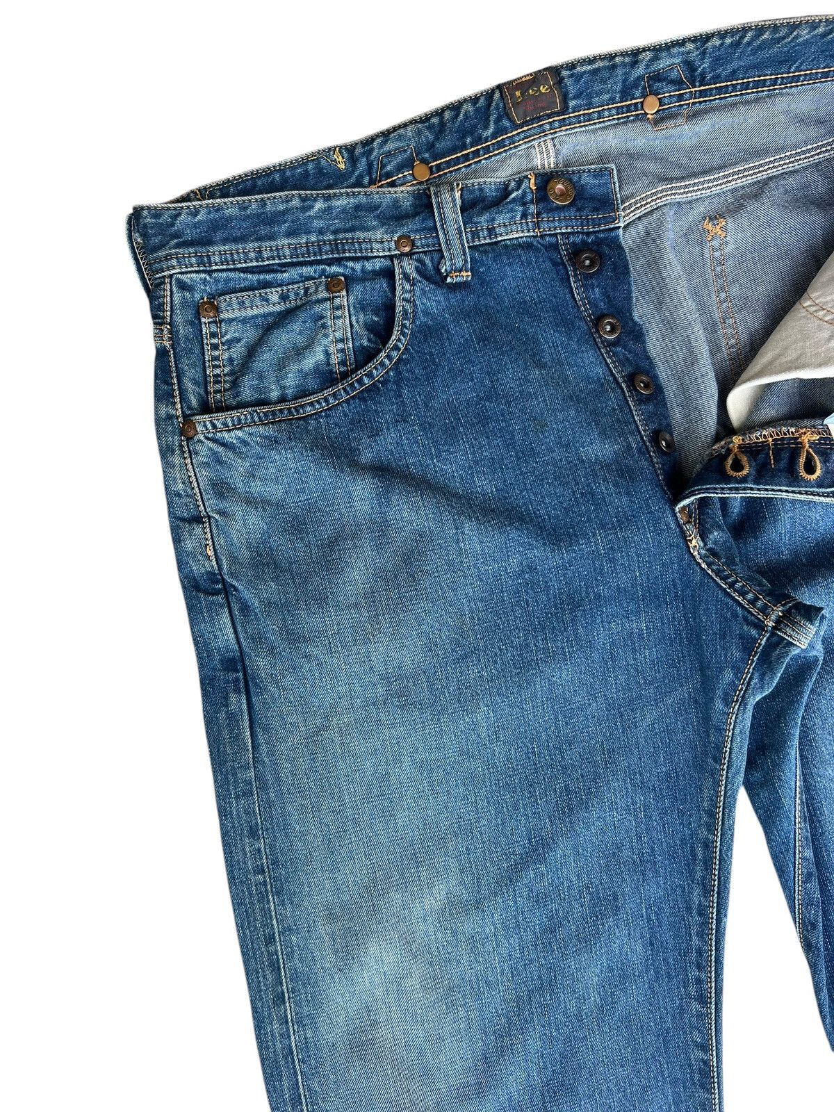 Lee × Vintage 90s Lee Cowboy Union Made Mud Denim Selvedge Jeans Size US 36 / EU 52 - 8 Thumbnail