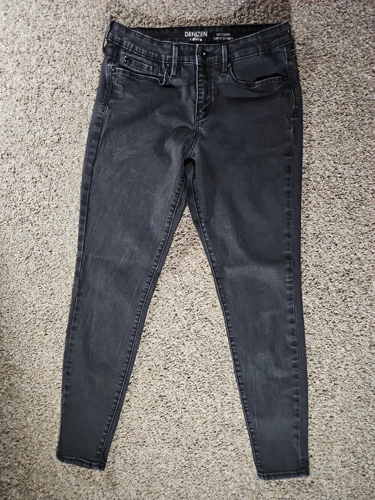 Denizen Denizen Levis Black Jeans Modern Super Skinny 10-W30 Size 32" / US 10 / IT 46 - 1 Thumbnail