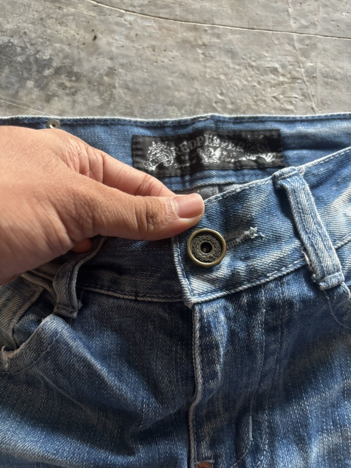 If Six Was Nine RED PEPPER JAPANESE DENIM DISTRESSED WASHED REPAIRED PUNK Size US 30 / EU 46 - 3 Thumbnail