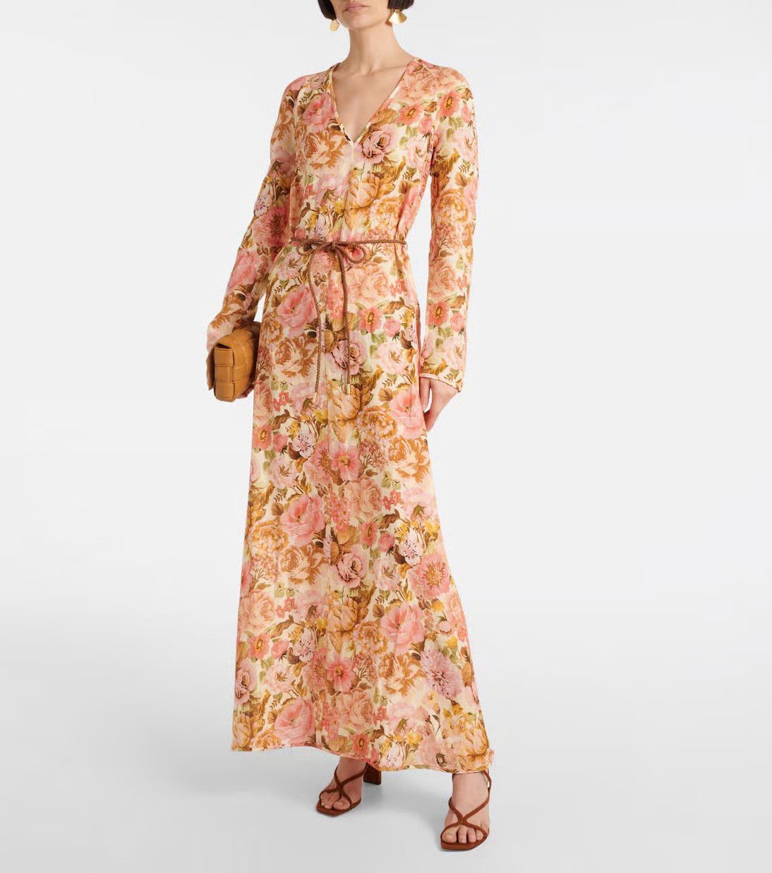 Zimmermann oc11z0525 Plunge Maxi Dress in Multicolor Size M / US 6-8 / IT 42-44 - 2 Thumbnail