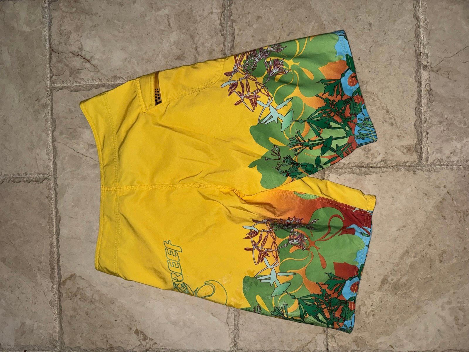 REEF Very Rare Vintage Y2K Reef Board Shorts Surf 90s Sz M (33) Size US 32 / EU 48 - 4 Thumbnail