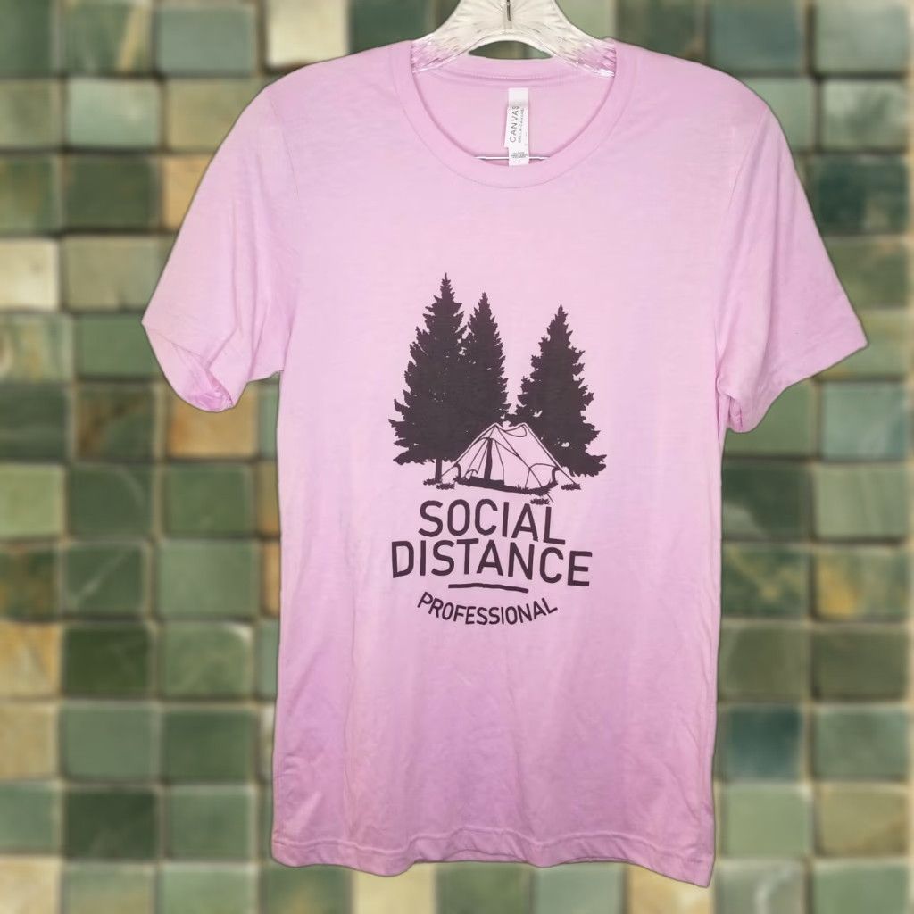 Pinko Canvas Womens Short Sleeve Pink Social Distance Professional T-Shirt Size S Size S / US 4 / IT 40 - 1 Thumbnail