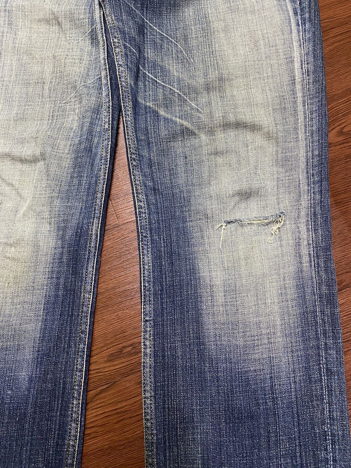 Nicole Club Vintage Japanese Brands Faded Wash Distressed Loose Jeans Size US 34 / EU 50 - 7 Thumbnail