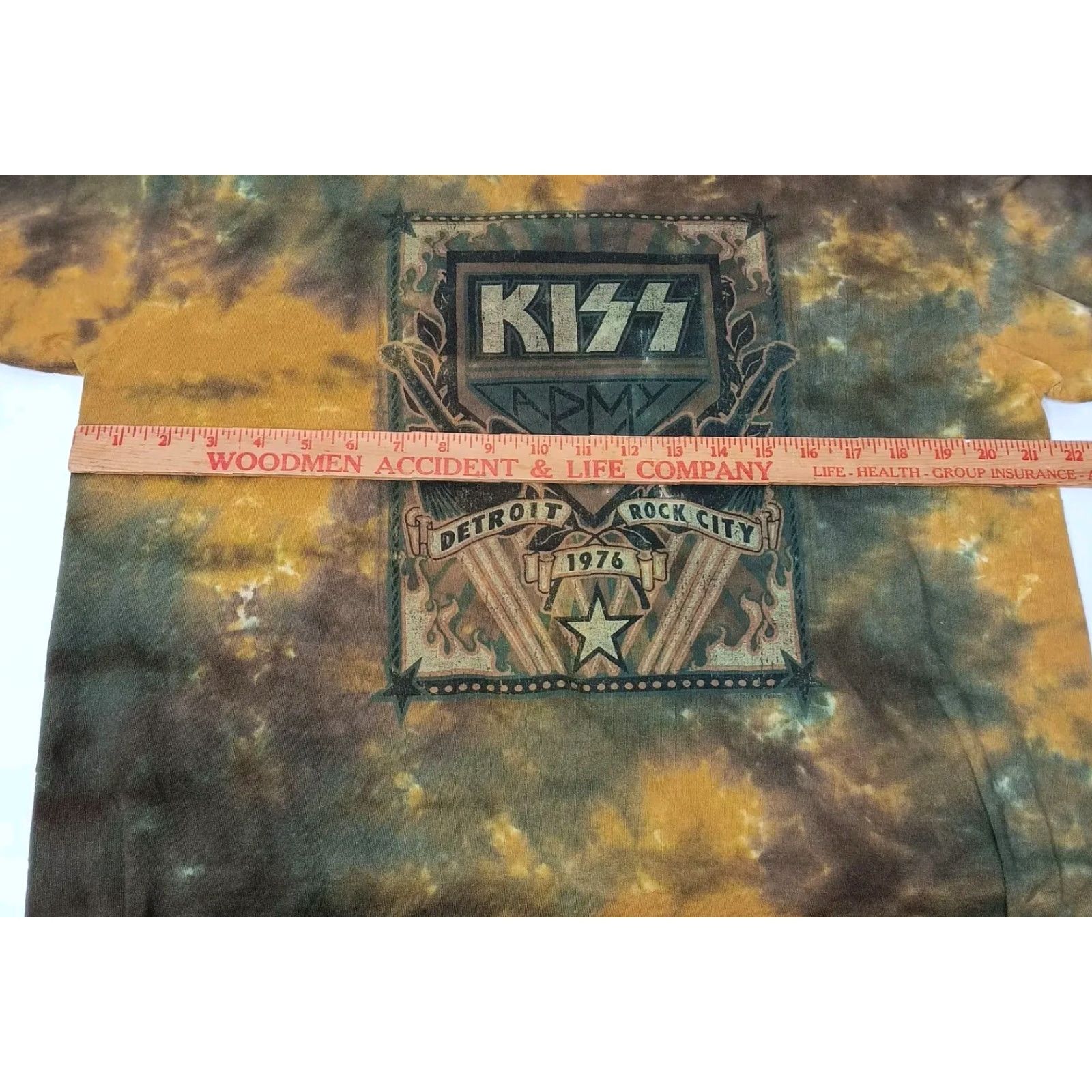 Liquid Blue VINTAGE Liquid Blue KISS Shirt Detroit Rock City Tie Dye Short Sleeve Crew Neck L Brown/Gold Mens Large Band T-Shirt Size US L / EU 52-54 / 3 - 5 Thumbnail