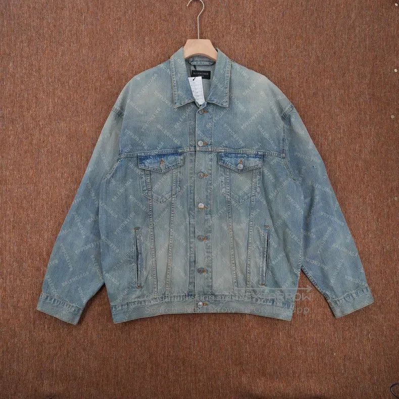 Balenciaga Balenciaga Full Print Distressed Denim Jacket Size US S / EU 44-46 / 1 - 1 Thumbnail