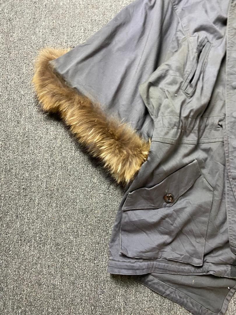 Japanese Brand En Recre Vintage Military Style Poncho with Fur (202) Size US S / EU 44-46 / 1 - 7 Thumbnail