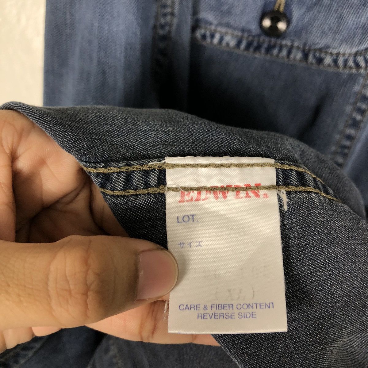 Japanese Brand 🔥90’s Vintage Chambrey Denim Jacket Edwin USA Size US XL / EU 56 / 4 - 15 Thumbnail
