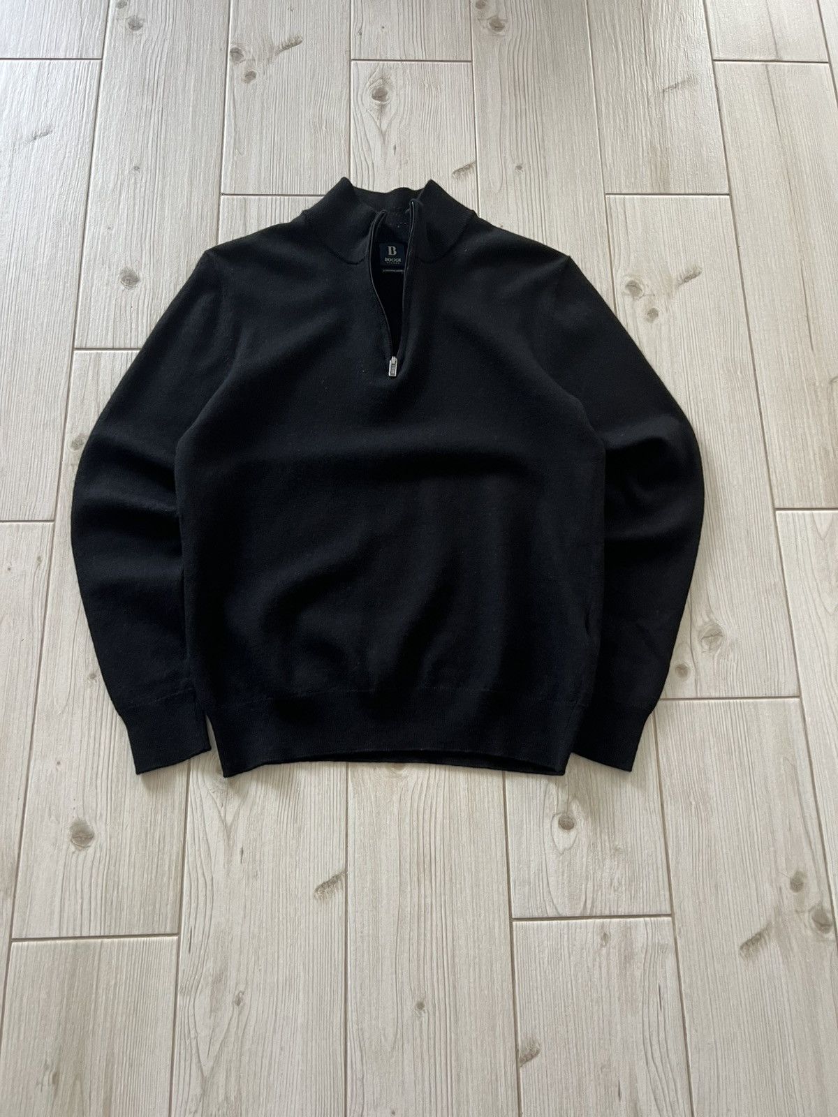 Boggi Boggi Milano Men’s Black Wool Crewneck Jumper Medium Size US M / EU 48-50 / 2 - 4 Thumbnail