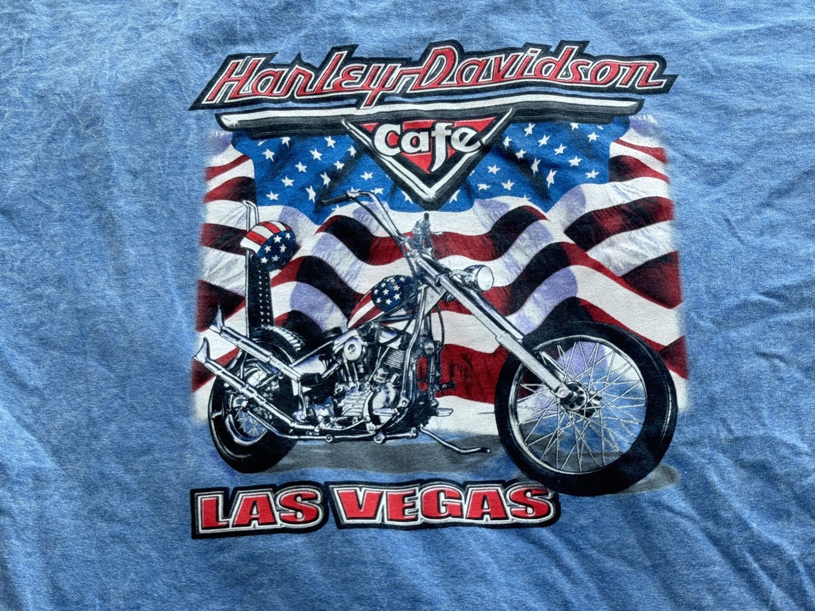 Harley Davidson STONE WASH VINTAGE 90s HARLEY DAVIDSON CAFE T SHIRT Size US XL / EU 56 / 4 - 4 Thumbnail