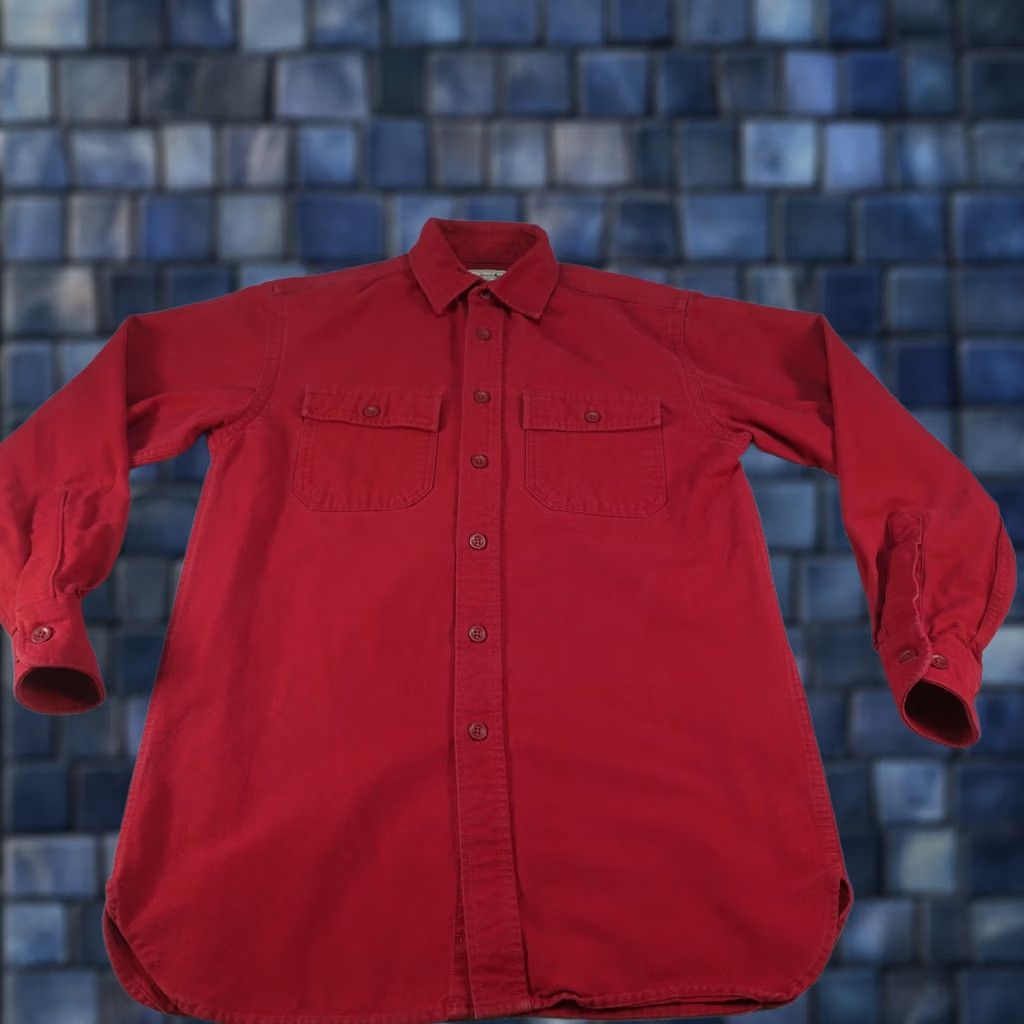 Vintage L.L. Bean Shirt Mens Small Red Brushed Cotton Button-Up Casual Outdoor Fall Navy? Size US S / EU 44-46 / 1 - 1 Thumbnail