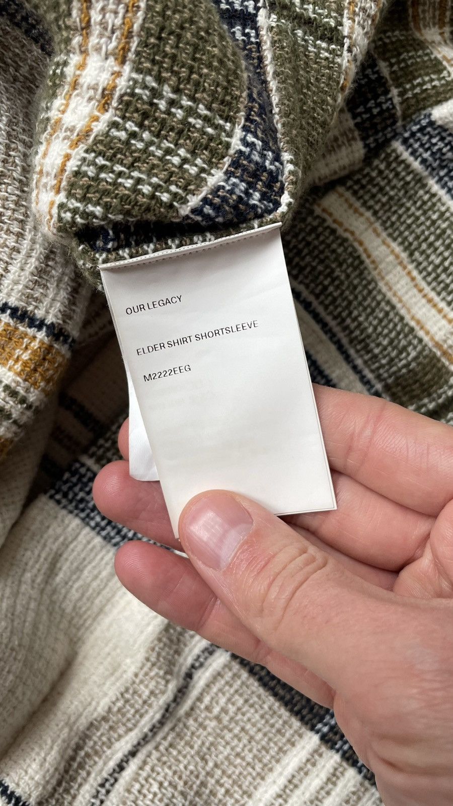 Our Legacy Waffle Weave Check ‘Elder Shirt’ Size US XL / EU 56 / 4 - 8 Thumbnail