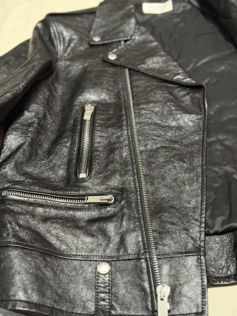 Saint Laurent Paris Saint Laurent Paris Black Biker Leather Jacket Blazer Size US M / EU 48-50 / 2 - 7 Thumbnail