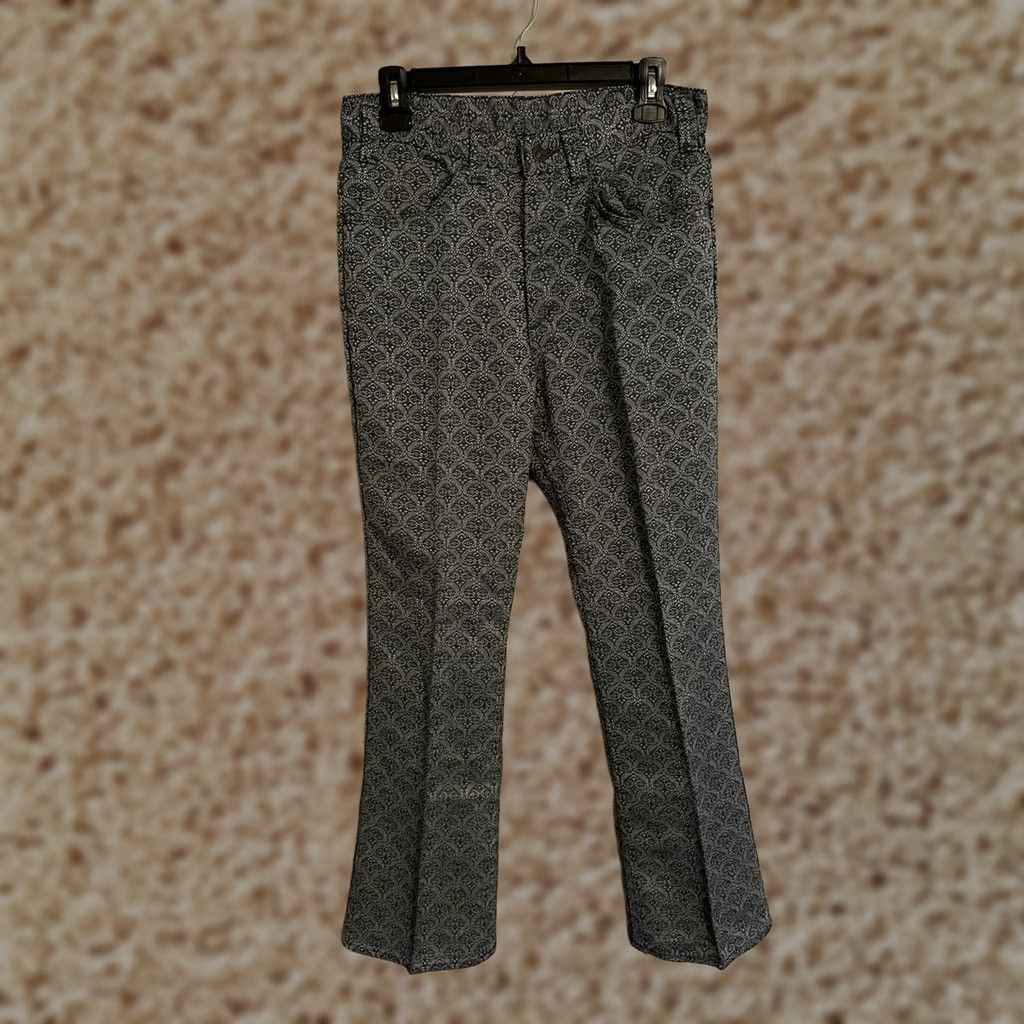 Levi's VINTAGE Levi's Sta-Prest Pants Big E Flare Disco Floral Paisley Men's 31x30 Size US 31 - 1 Thumbnail
