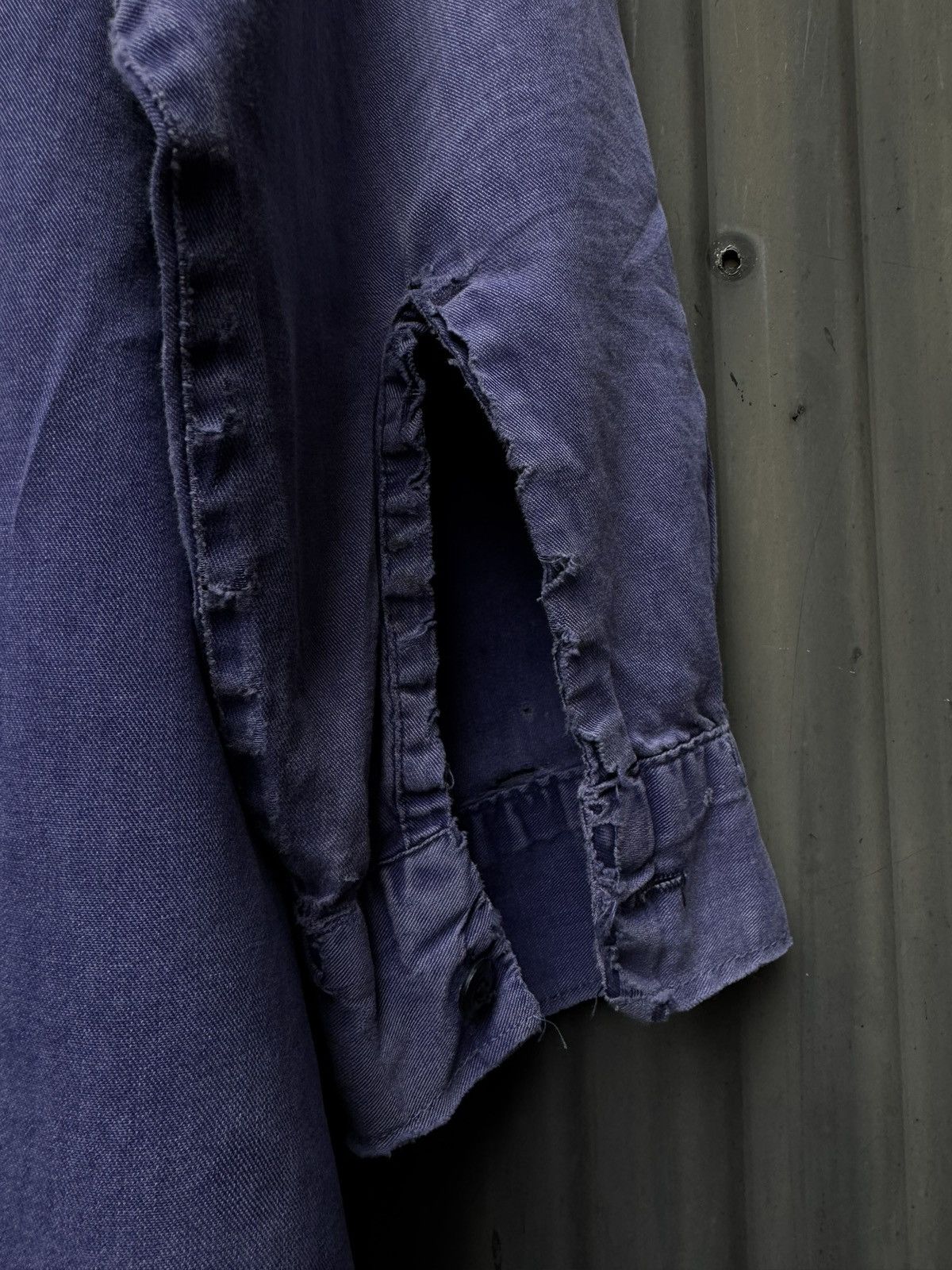 Vintage Vintage Workwear Mechanic Shirt — Faded Indigo Size US L / EU 52-54 / 3 - 14 Thumbnail