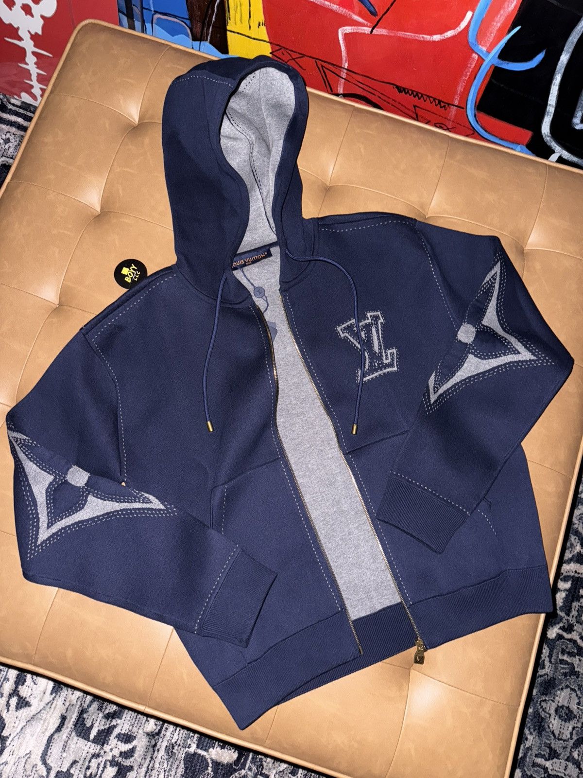Louis Vuitton Louis vuitton logo zip up hoodie Size US M / EU 48-50 / 2 - 2 Thumbnail