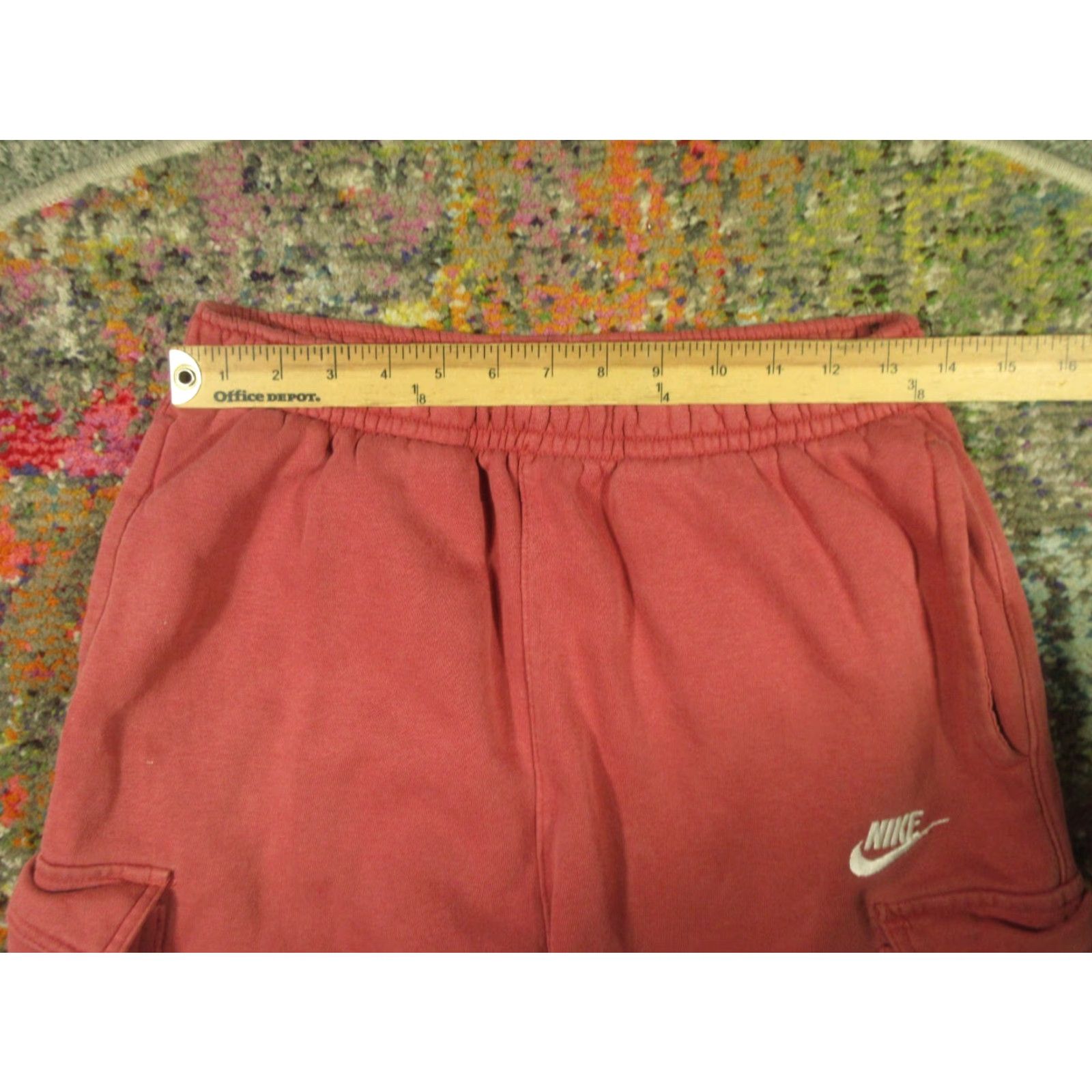 Nike Nike Cargo Sweatpants Mens Small Clay Red Fleece Joggers 27 Inseam 90s Sports Cargo Pockets Mens Nike Size US 28 / EU 44 - 5 Thumbnail