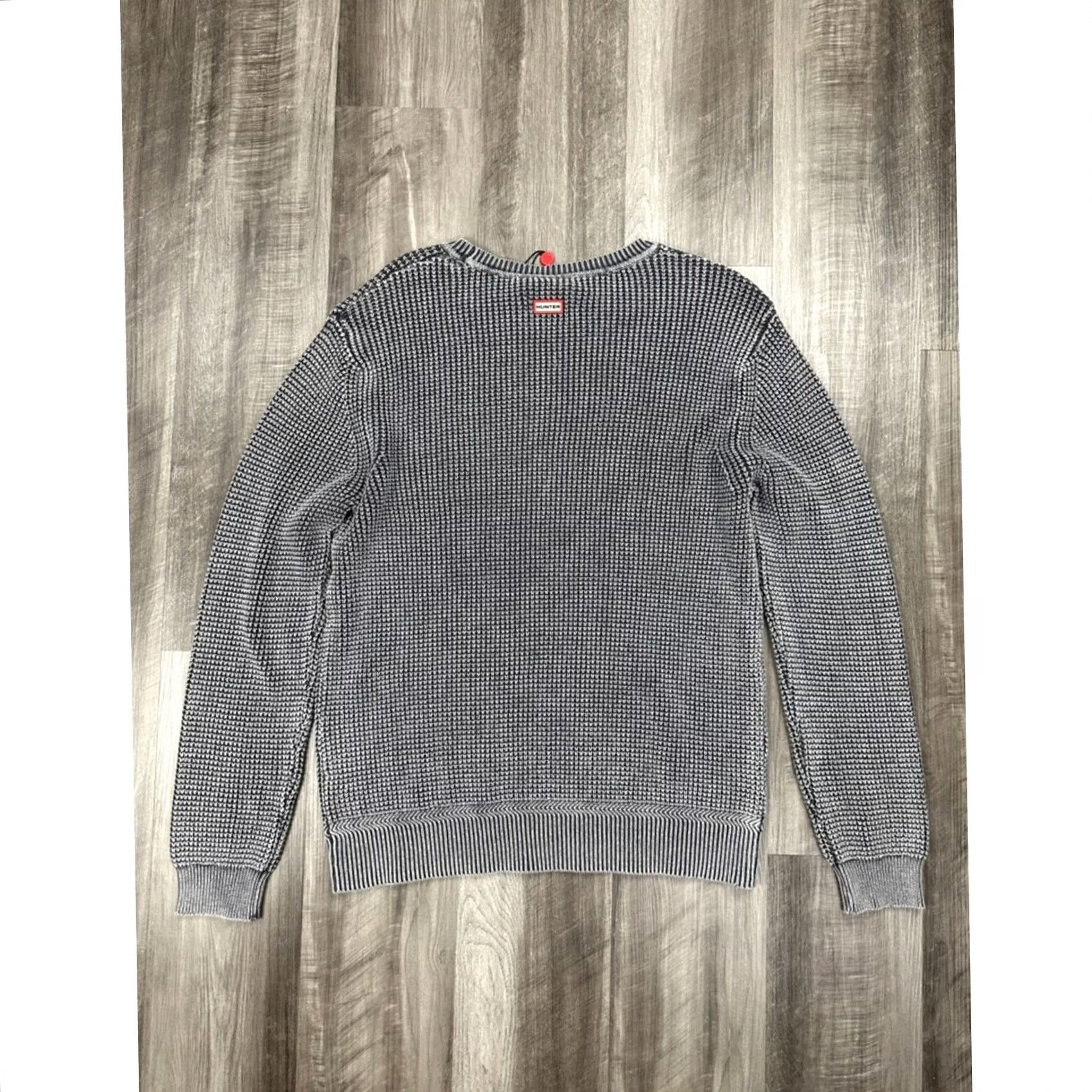 Hunter Hunter Waffle Knit Grey Crew Neck Sweater L Men Regular Pullover Color Gray Cotton 100% NWT Size US L / EU 52-54 / 3 - 2 Thumbnail