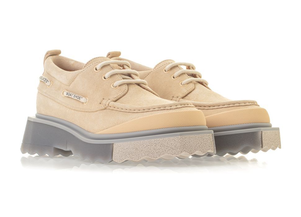 Off-White o1gr1nt0125 Sponge Suede Boats in Beige Size US 12 / EU 45 - 2 Thumbnail
