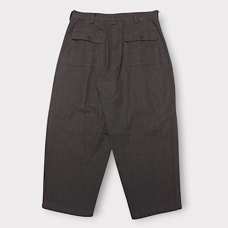 Y's for Men 25SS Cotton flax wool oxford side action pleats pants Size US 32 / EU 48 - 2 Thumbnail