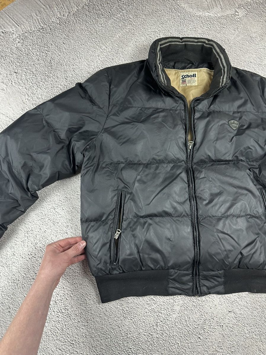 Schott × Vintage Rare Vintage Schott Down Puffer Jacket Y2K Old Money Size US XL / EU 56 / 4 - 5 Thumbnail