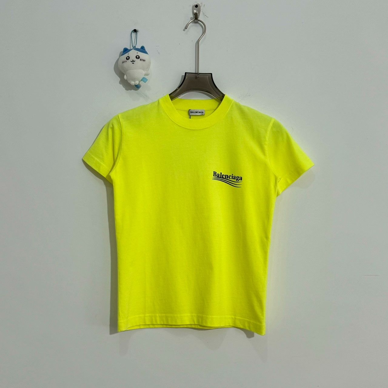 Balenciaga Balenciaga fluorescent yellow cola short sleeve 2501-Nextar Size US S / EU 44-46 / 1 - 1 Thumbnail