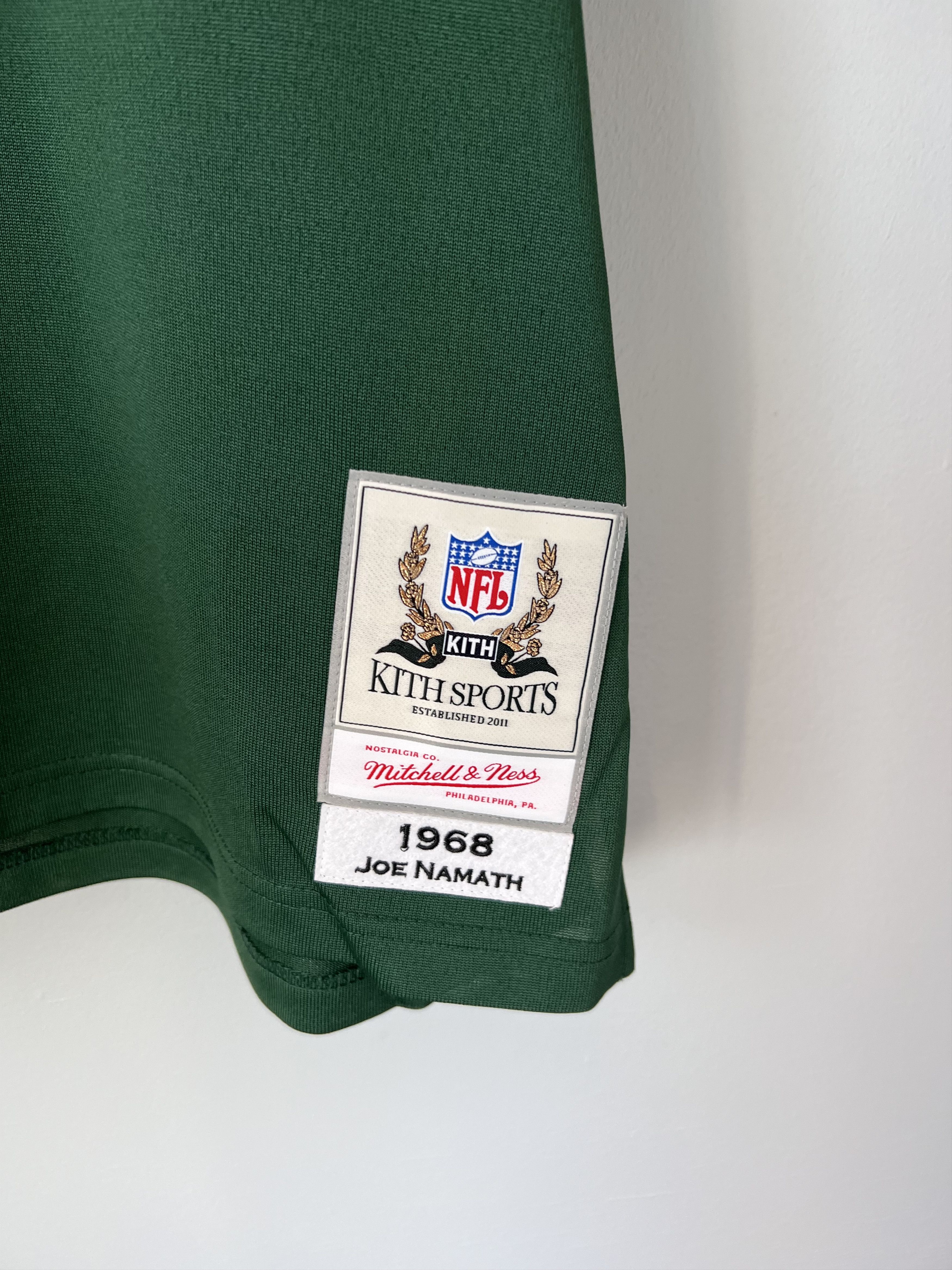 Kith × Mitchell & Ness Kith Mitchell & Ness NFL Joe Namath New York Jets Jersey Size US XL / EU 56 / 4 - 3 Thumbnail