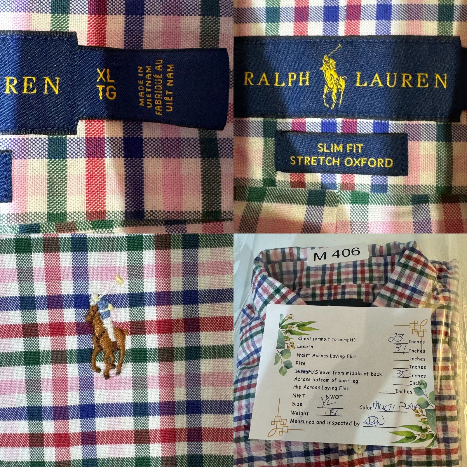 Polo Ralph Lauren Ralph Lauren Polo Shirt Men XL Red & Black Plaid 100% Cotton Long Sleeve Button-Up Casual Size US XL / EU 56 / 4 - 9 Thumbnail