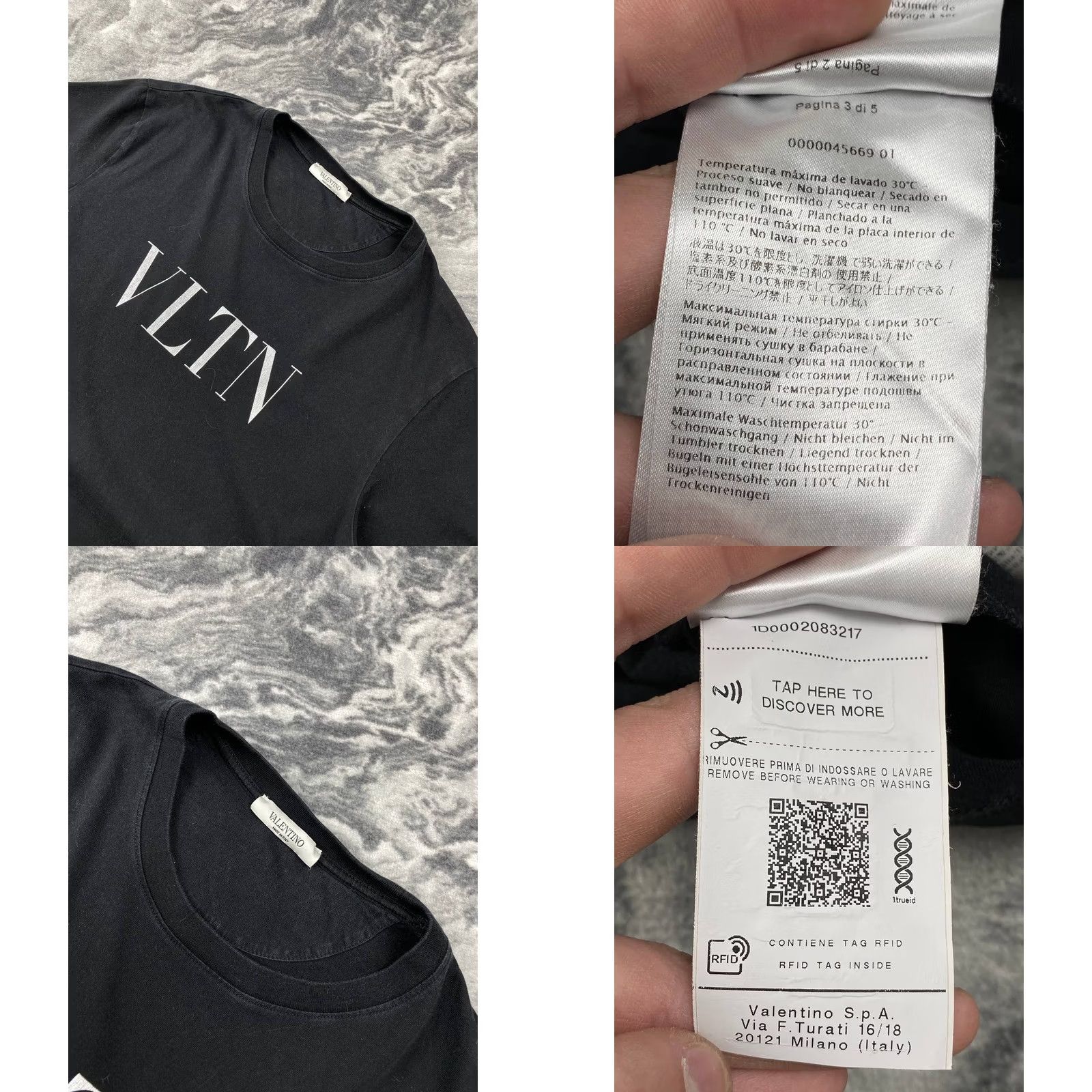 Valentino Valentino Garavani T Shirt Men Size S Black Logo VLTN Size US S / EU 44-46 / 1 - 8 Thumbnail