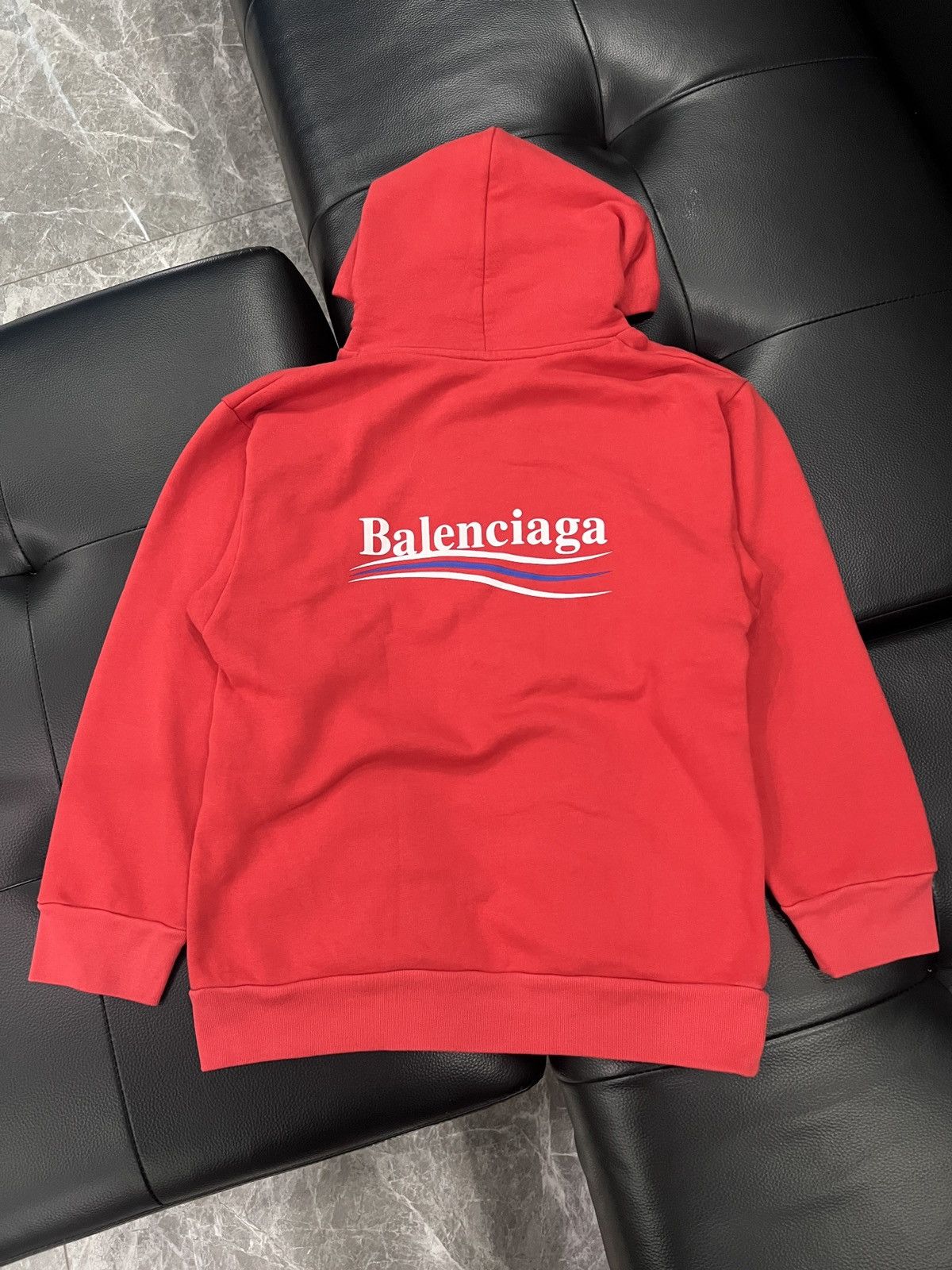 Balenciaga Balenciaga by Demna 2017 Wave Logo Hoodie Size US XXS / EU 40 - 2 Thumbnail