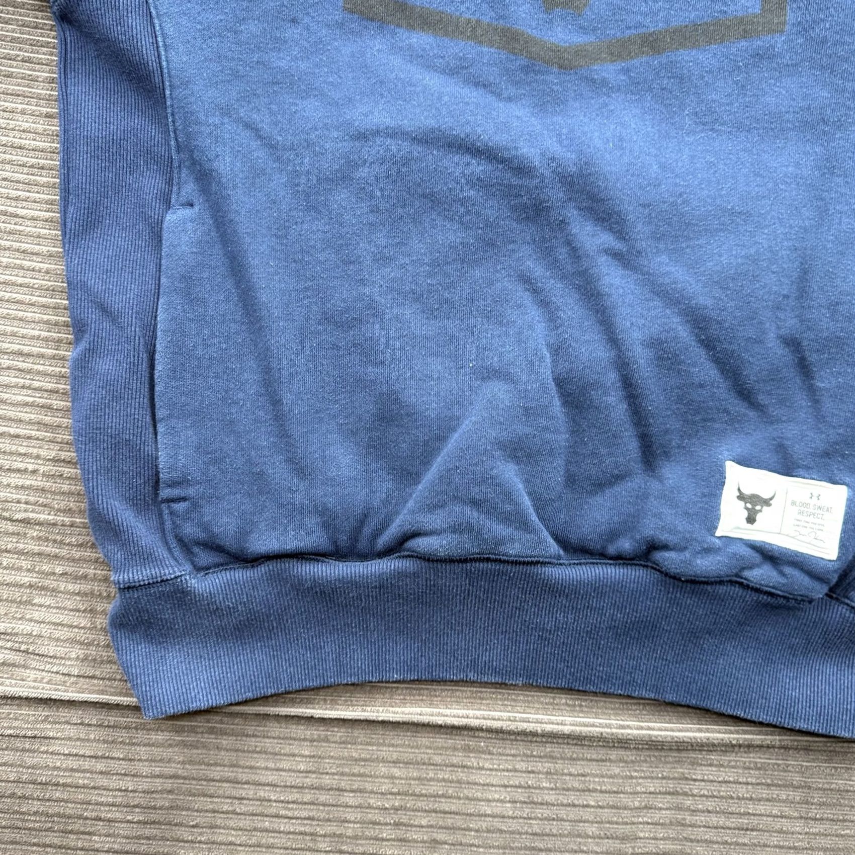 Under Armour VINTAGE Under Armour Project Rock Hoodie Mens Medium Blue Pullover Sweatshirt Gym Size US M / EU 48-50 / 2 - 6 Thumbnail