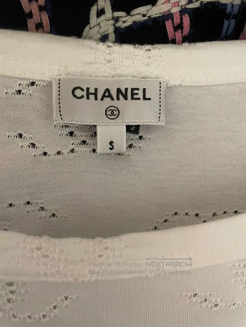 Chanel Chanel Letter logo dark pattern drawstring pearl T-shirt Size S / US 4 / IT 40 - 6 Thumbnail
