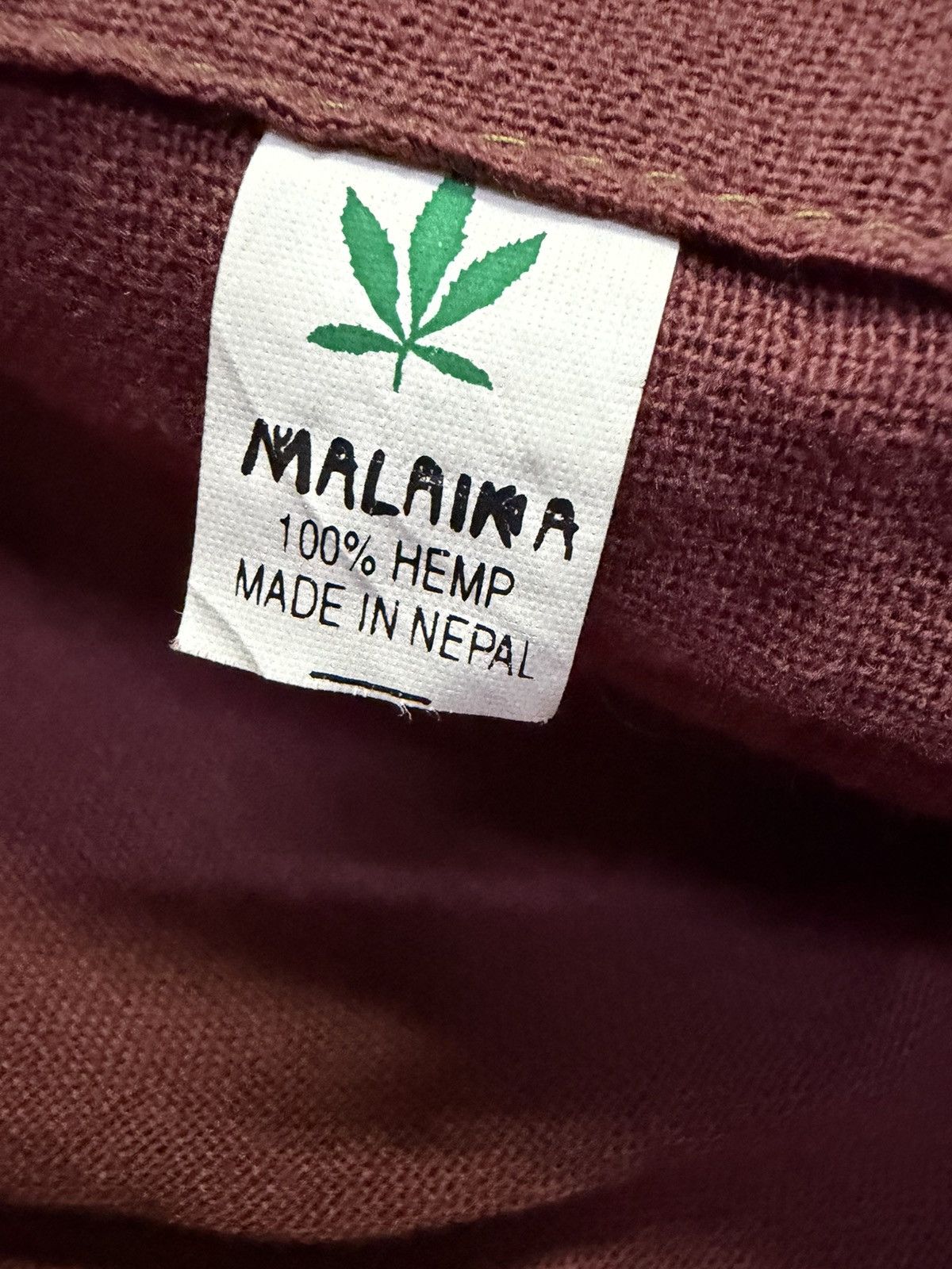 Vintage Vintage Malaika Original Hemp Patchwork Jacket Mandarin Size US L / EU 52-54 / 3 - 9 Thumbnail