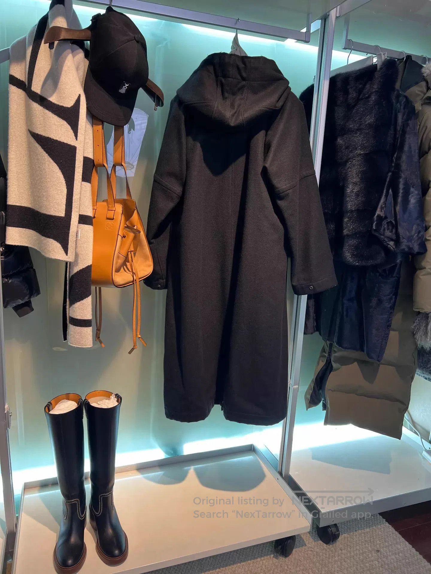Yohji Yamamoto Black Hooded Long Coat with Button Closure. Size US M / EU 48-50 / 2 - 4 Thumbnail