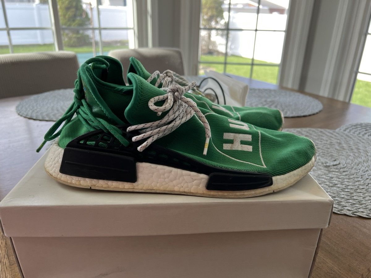 Adidas × Pharrell Pharrell x NMD Human Race Green 2016 Size US 11.5 / EU 44-45 - 8 Thumbnail