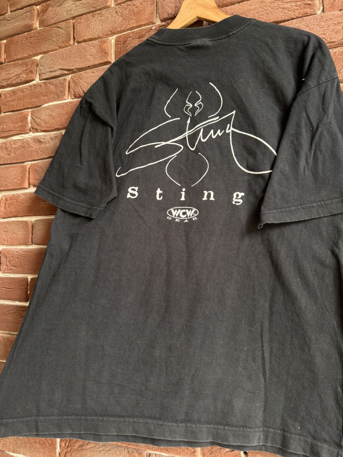 Vintage Vintage 90s WCW STING SCORPION Grail 90s XL hype black Tee Size US XL / EU 56 / 4 - 7 Thumbnail