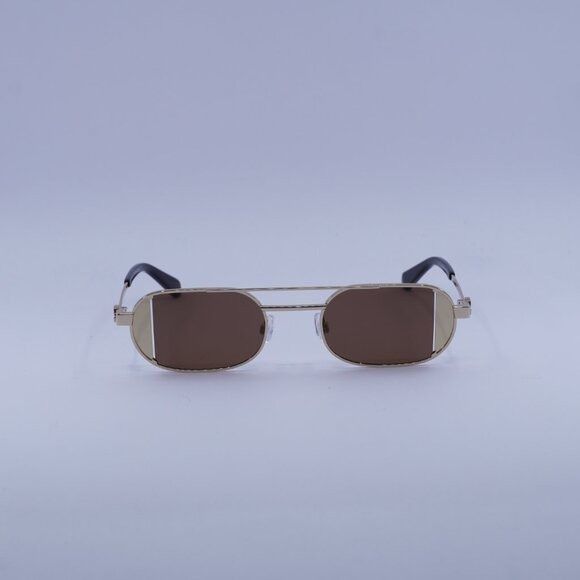 Off-White Off-White Off-White OERI14H LYNN 7664 Sunglasses Gold Oval Size ONE SIZE - 3 Thumbnail