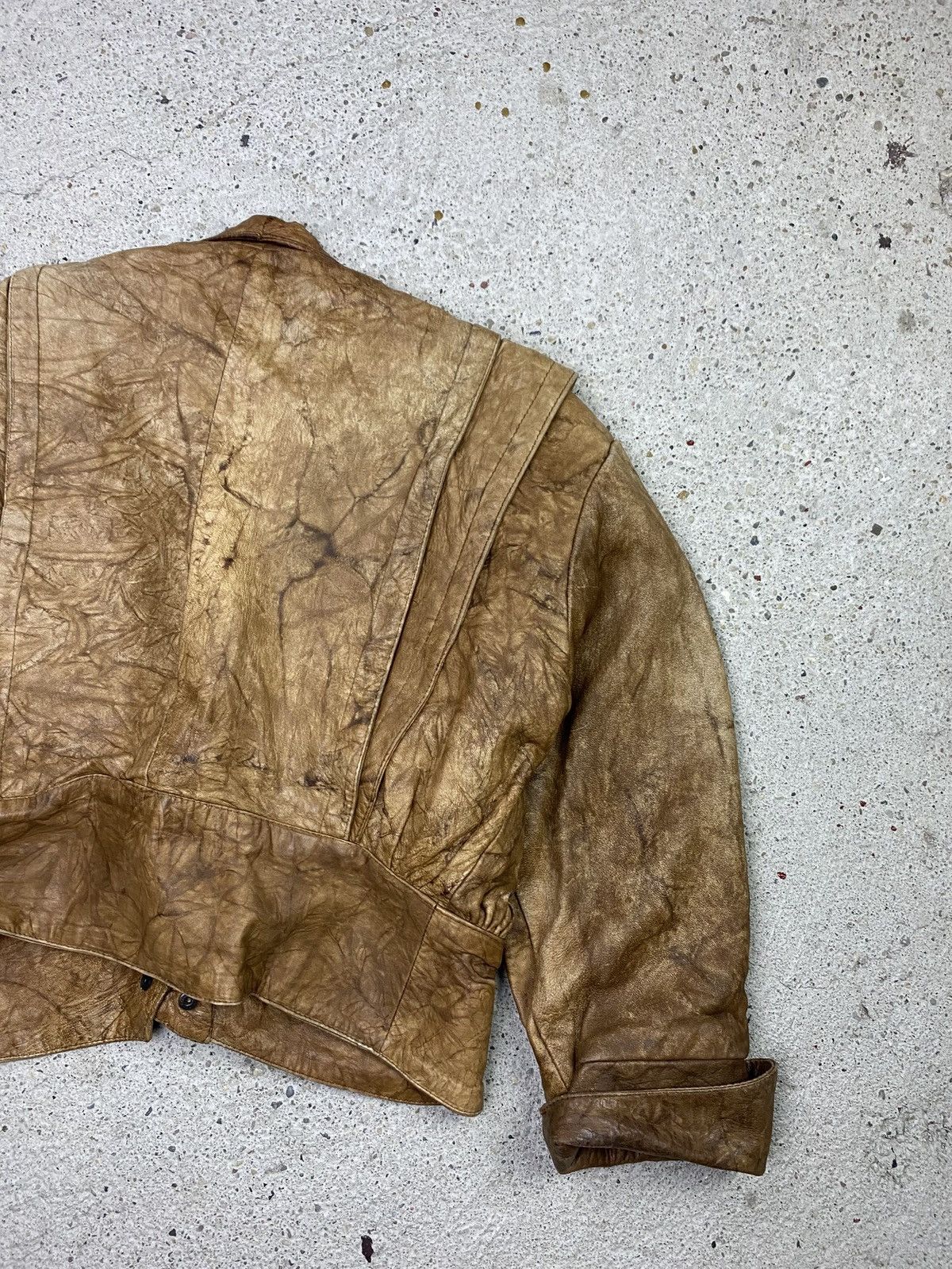 Japanese Brand Japan style leather bomber jacket brown avant garde Size M / US 6-8 / IT 42-44 - 7 Thumbnail