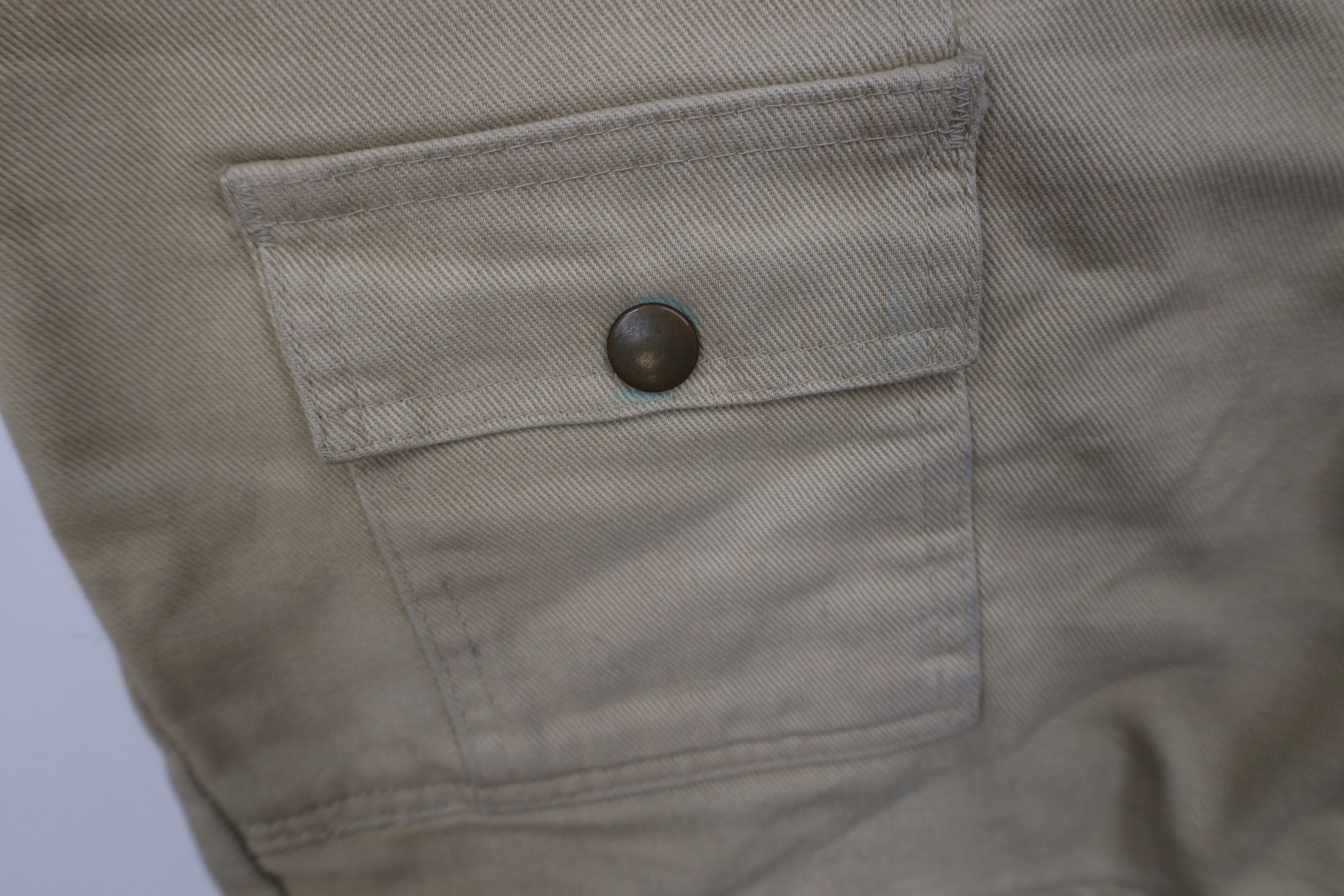 Vintage Vintage 70s Streetwear Knee Chino Short Shorts Beige USA Size US 34 / EU 50 - 9 Thumbnail