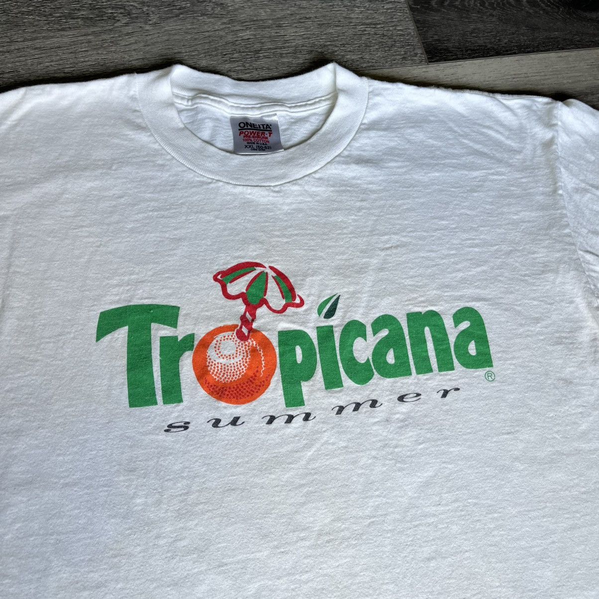Vintage Vintage 1990s Tropicana Summer Orange Juice Graphic T Shirt Size US XXL / EU 58 / 5 - 1 Thumbnail