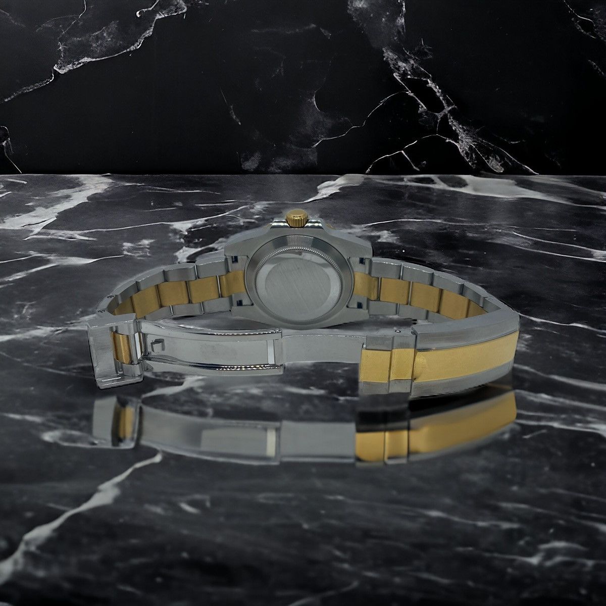 Japanese Brand Seiko Mod Submariner Date Hulk Green Dial Steel Gold Watch Size ONE SIZE - 3 Thumbnail