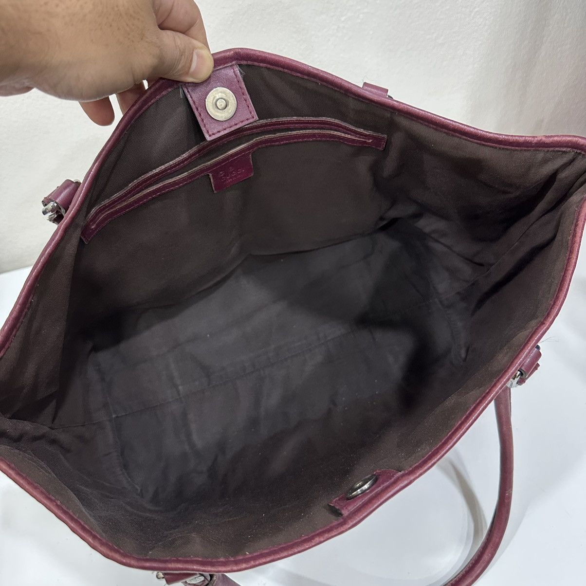 Gucci ‼️LASTDROP‼️ GUCCI MICRO GUCCISSIMA RED LEATHER TOTE BAG 1 Size ONE SIZE - 11 Thumbnail