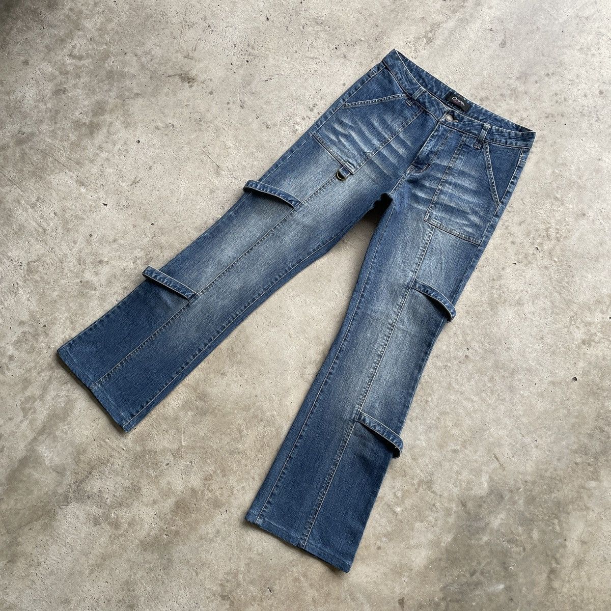 Japanese Brand × Jean × Vintage Vintage Japanese Women FLARE Faded BONDAGE Jeans Pants W28 Size US 28 / EU 44 - 3 Thumbnail