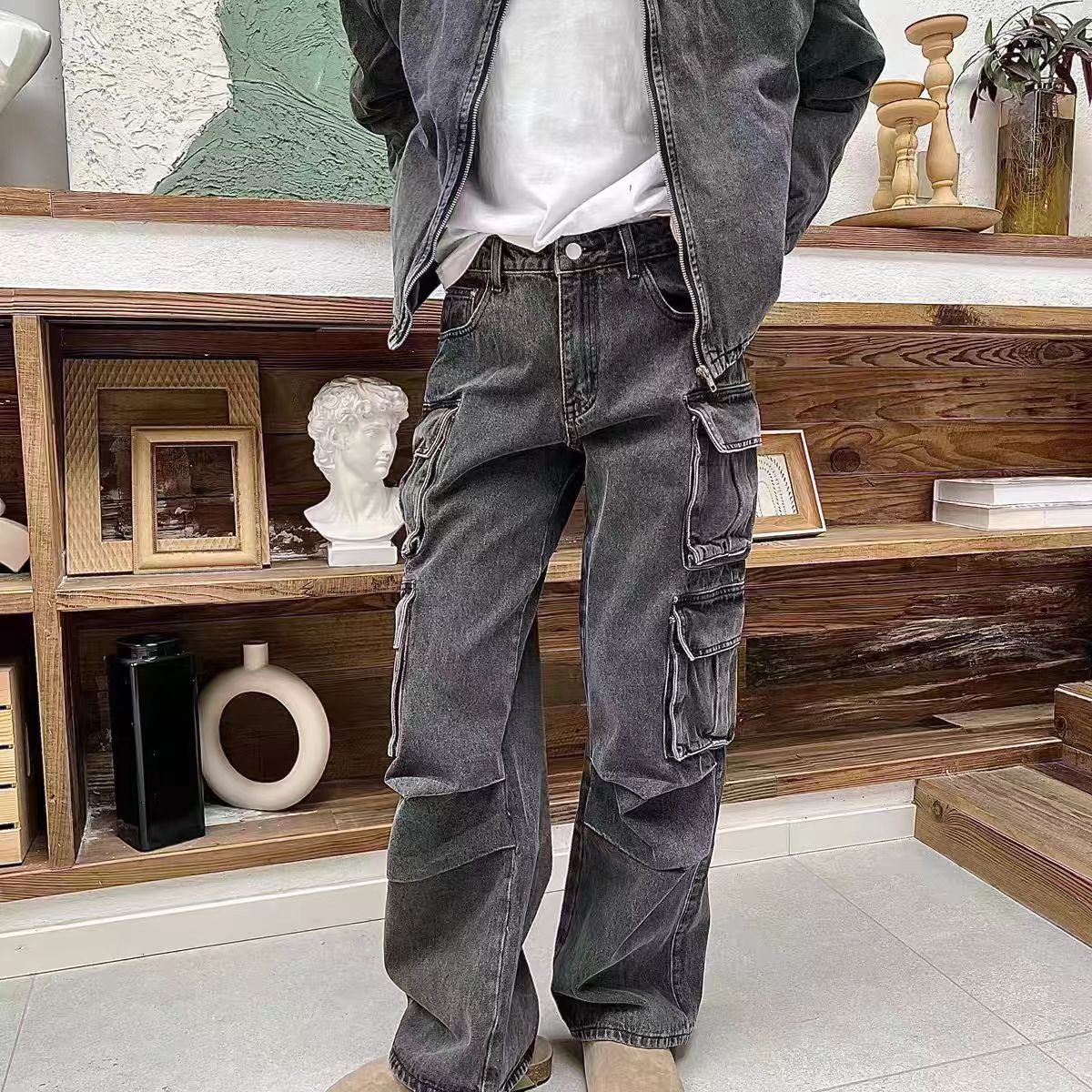 Japanese Brand × Jean Vintage washed hip-hop skater baggy jeans Size US 34 / EU 50 - 1 Thumbnail