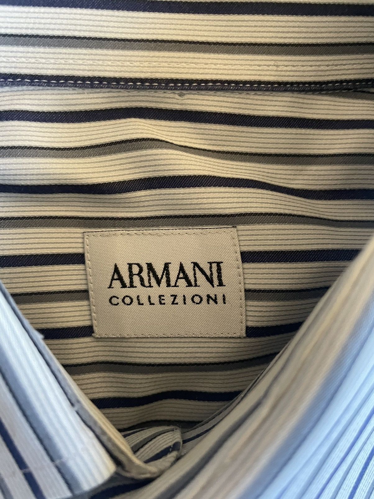 Armani Collezioni Bold Stripe Shirt Size US L / EU 52-54 / 3 - 5 Thumbnail
