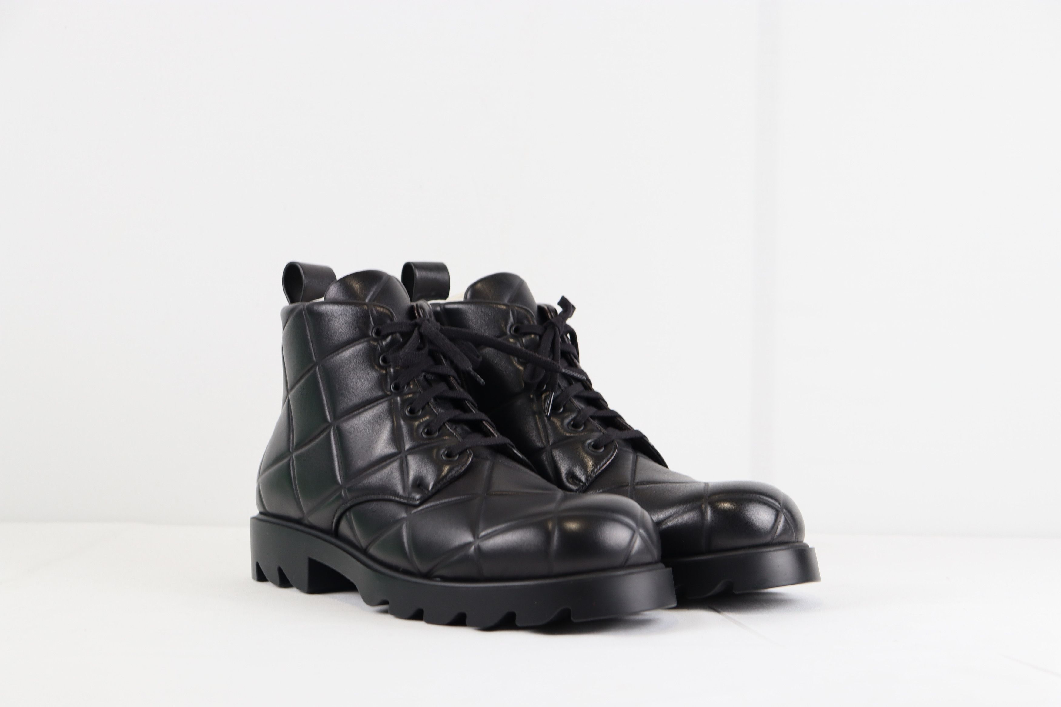 image of Bottega Veneta O1Rshd Quilted Leather Strut Boots In Black, Men's (Size 12)