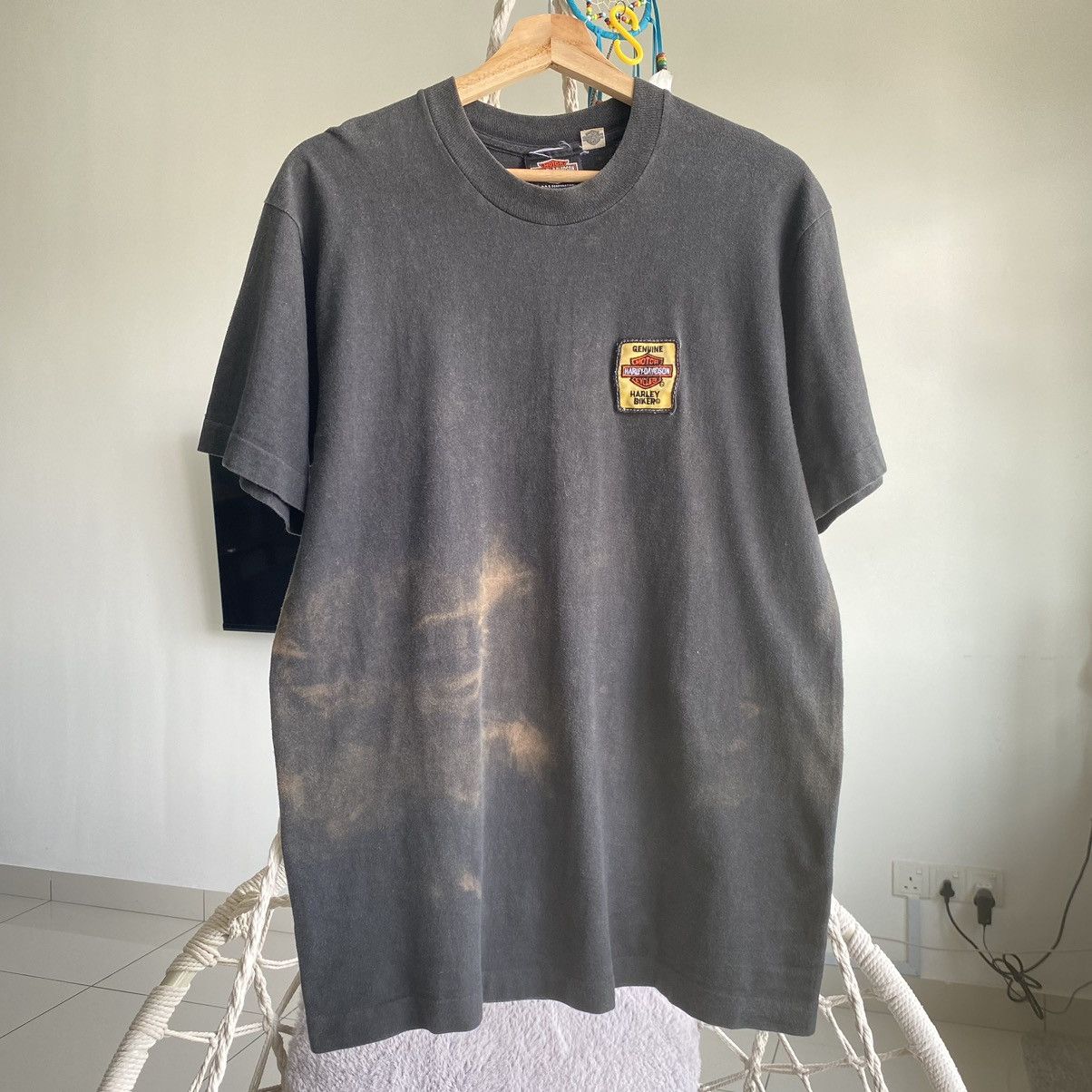Harley Davidson Thrashed Faded Vintage 90s Harley Davison ERD GRUNGE TEE Size US L / EU 52-54 / 3 - 1 Thumbnail